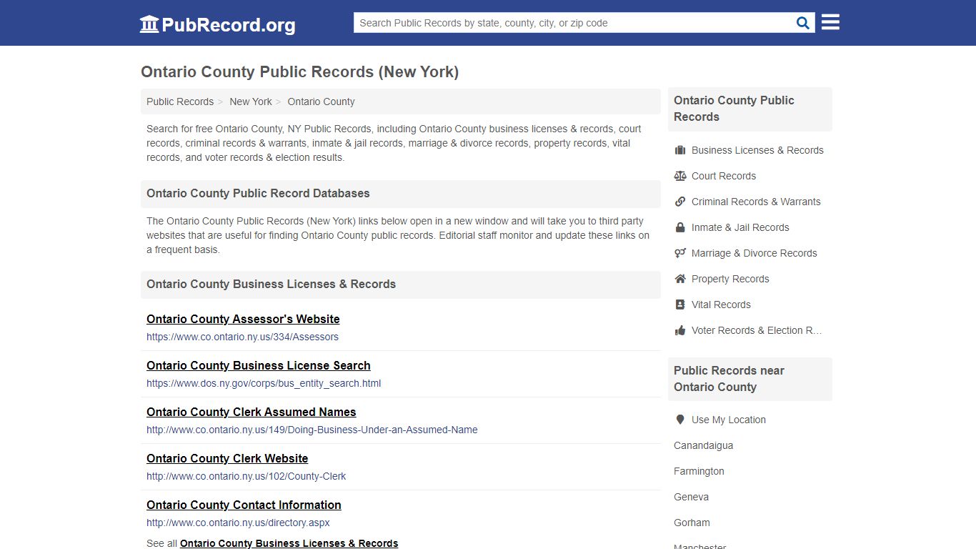 Free Ontario County Public Records (New York Public Records)